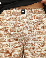 Men's Brown Avengers All Over Printed Lounge Wear Boxer