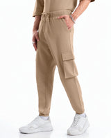 Men's Brown Casual Solid Cargo