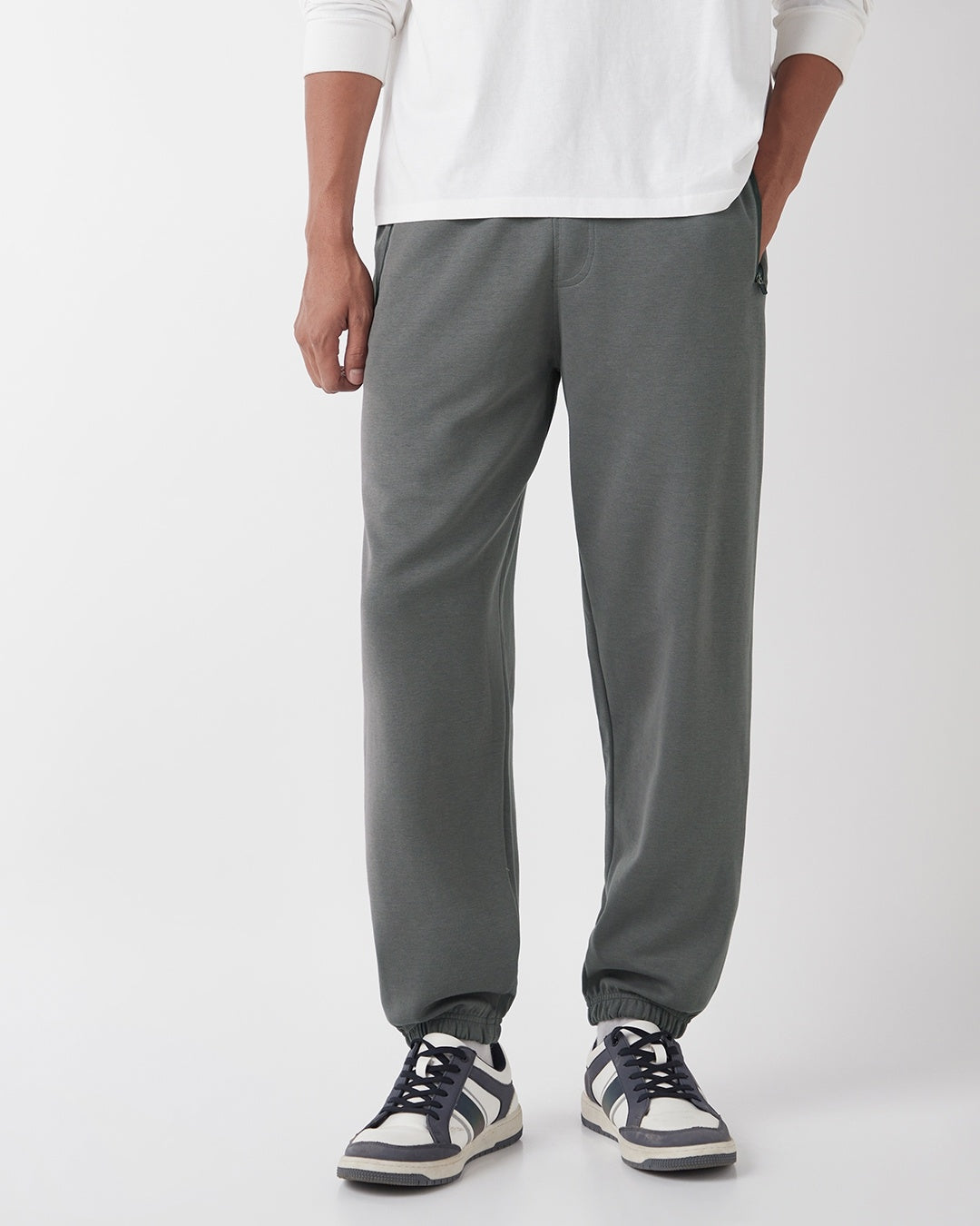 Men's Grey Casual Solid Jogger