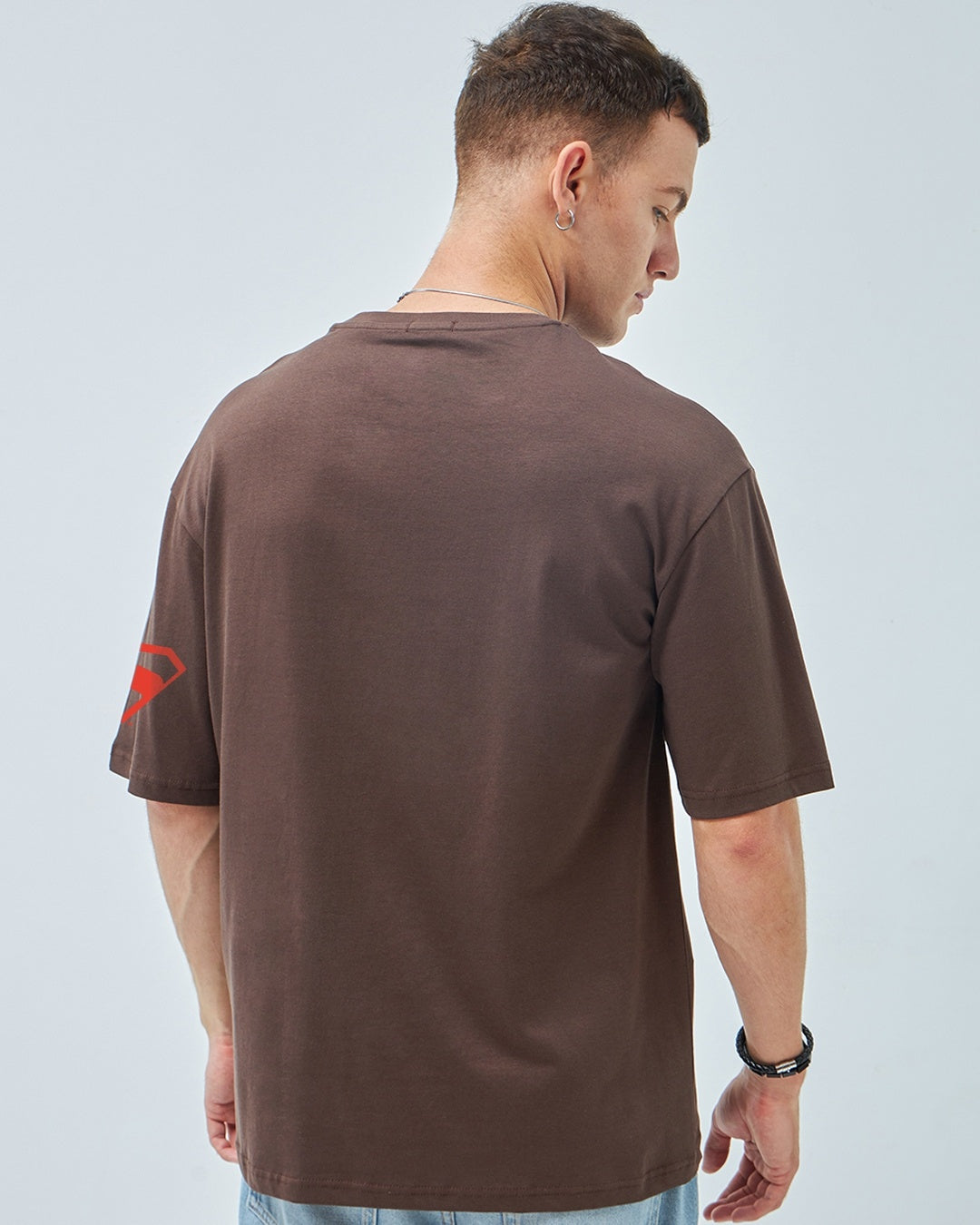 Men's Brown Half Sleeves Regular Fit Tshirt