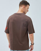 Men's Brown Half Sleeves Regular Fit Tshirt