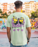 Men's Green Best Buds Graphic Printed Tshirt