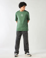 Men's Green Loki Graphic Printed Oversized Tshirt