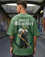 Men's Green Loki Graphic Printed Oversized Tshirt