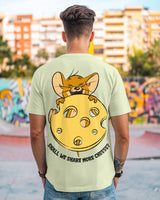 Men's Green More Cheese Graphic Printed Tshirt