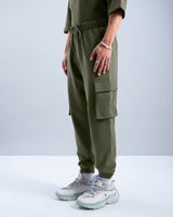 Men's Green Casual Solid Cargo