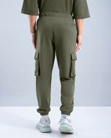 Men's Green Casual Solid Cargo