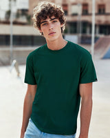 Men's Green Casual Regular Fit Solid Half Sleeves Tshirt