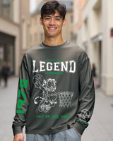 Men's Grey Garfield Graphic Printed Oversized Tshirt
