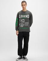 Men's Grey Garfield Graphic Printed Oversized Tshirt