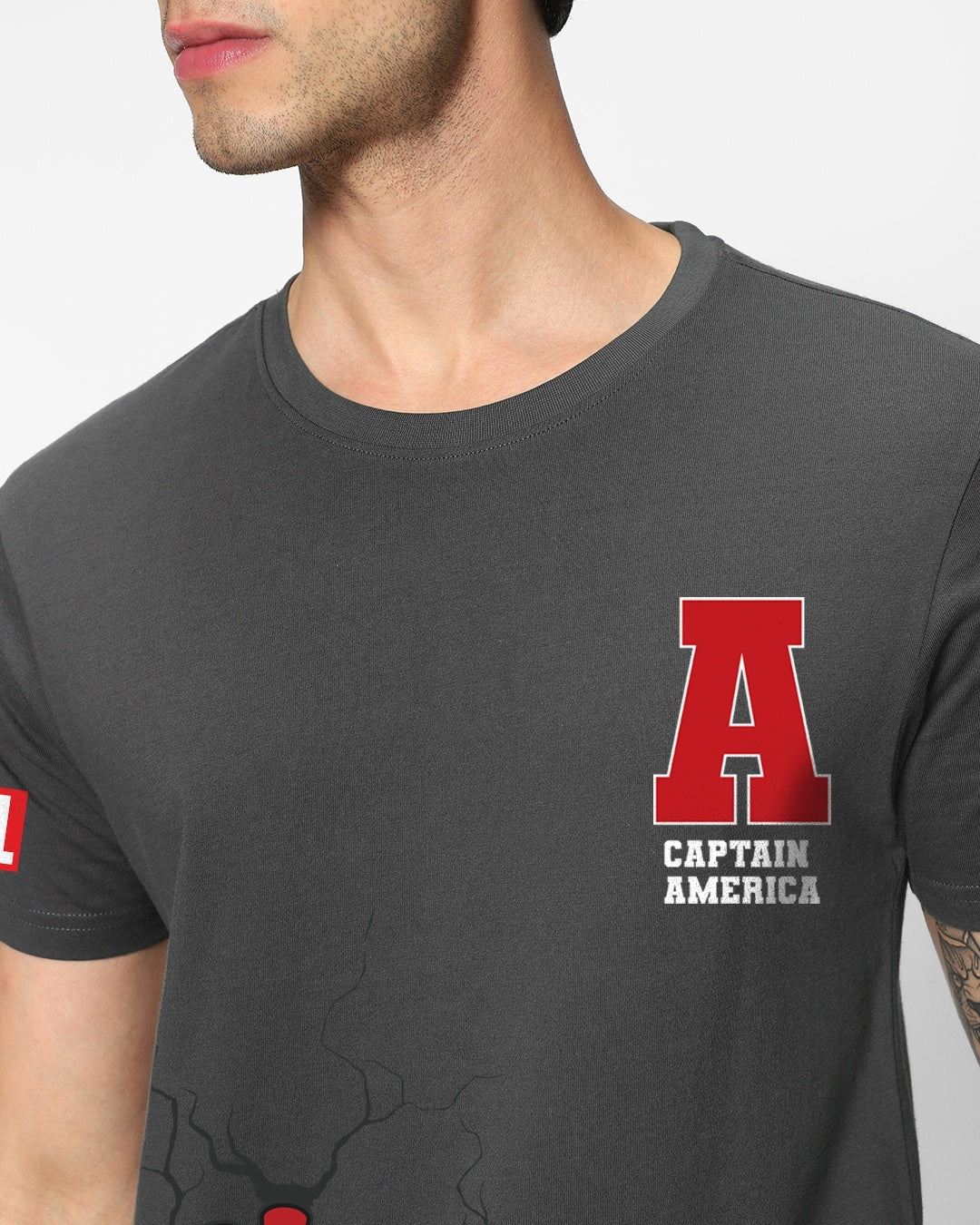 Men's Grey Hulk Graphic Printed Tshirt