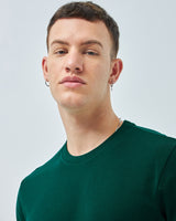 Men's Green Casual Regular Fit Solid Half Sleeves Tshirt