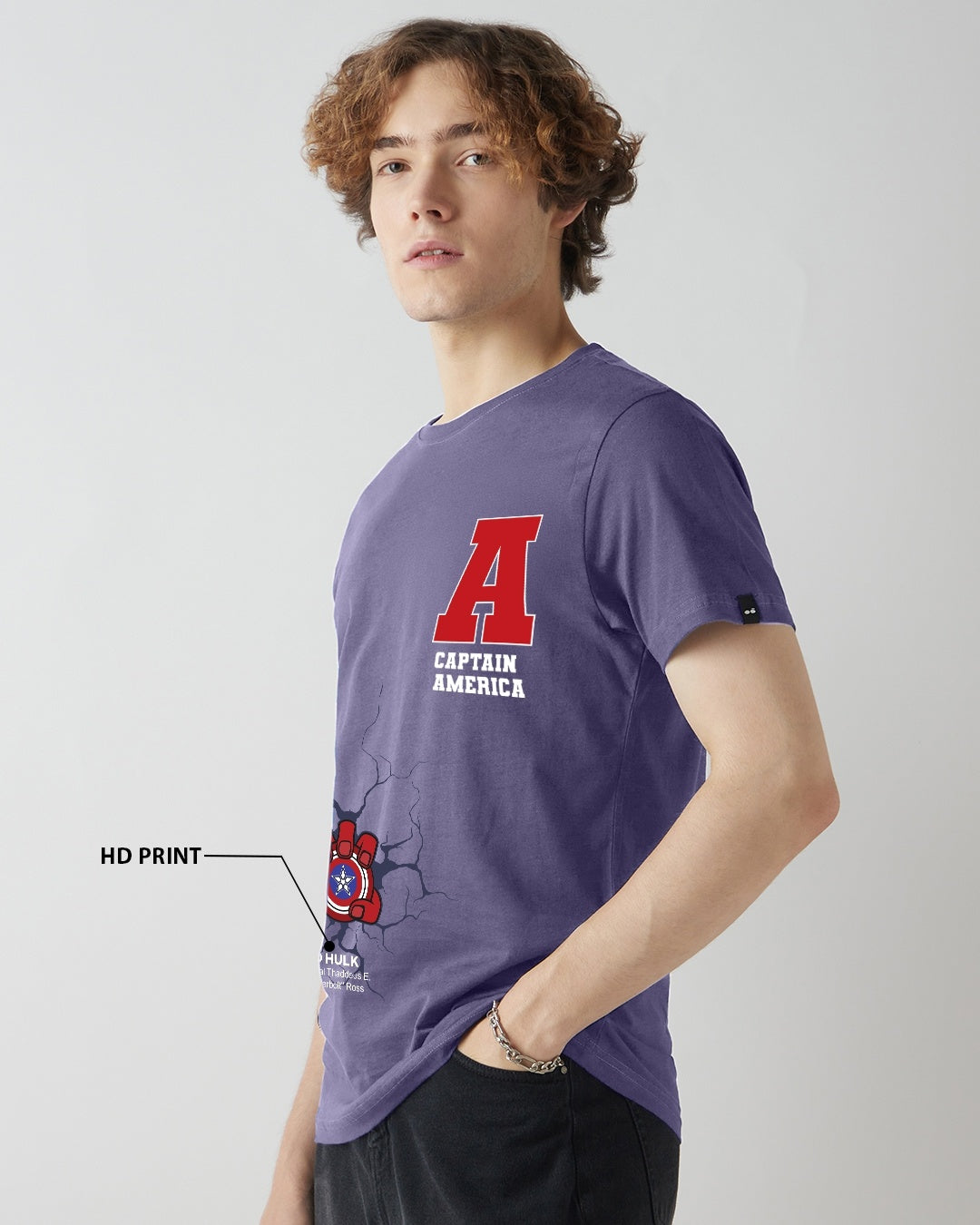 Men's Skipper Blue Hulk Graphic Printed Tshirt