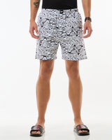 Men's White Casual Regular Fit Printed Boxer