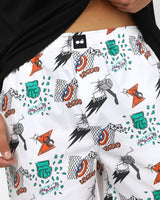 Men's White Avengers All Over Printed Lounge Wear Boxer
