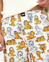 Men's White Garfield All Over Printed Lounge Wear Boxer