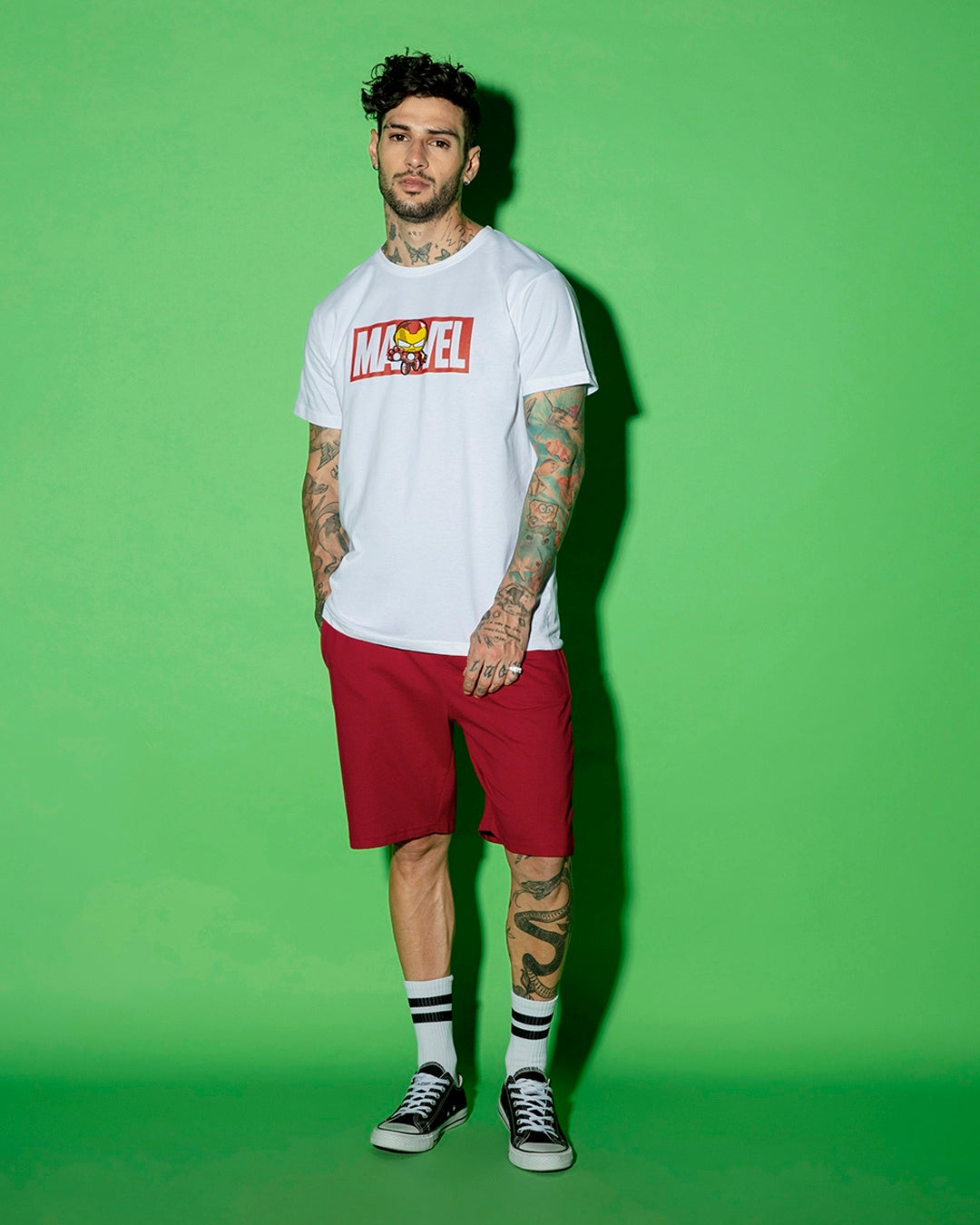 Men's White Casual Regular Fit Printed Half Sleeves Tshirt