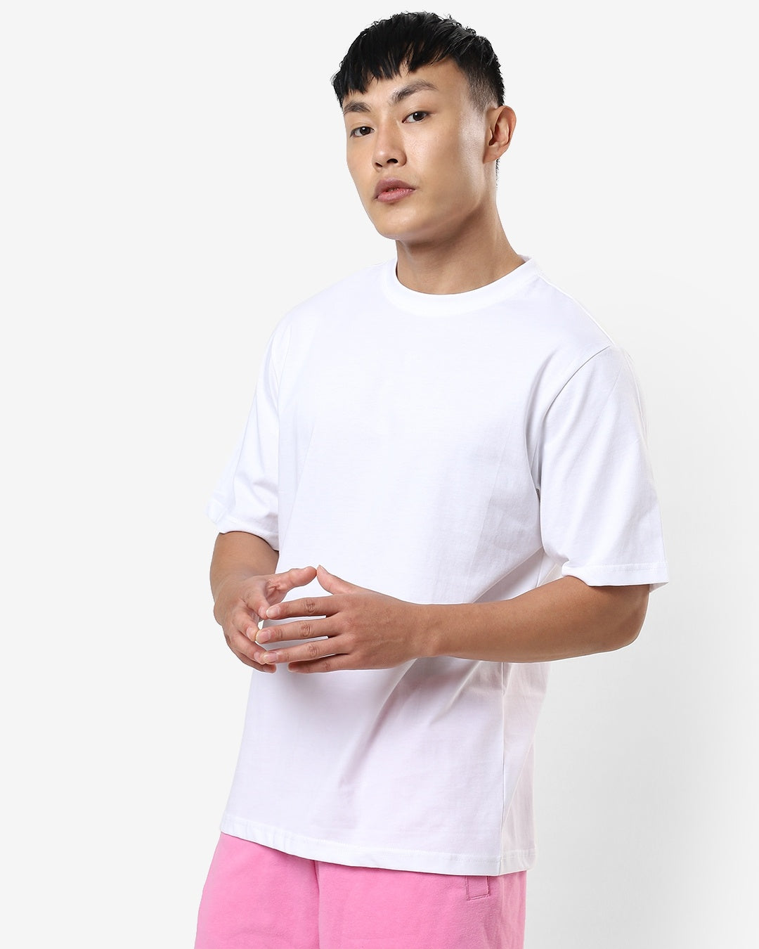 Men's Casual Oversized Fit Solid Half Sleeves Tshirt