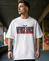 Men's White Casual Oversized Fit Printed Half Sleeves Tshirt