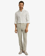 Men's White Casual Regular Fit Solid Full Sleeves Shirt