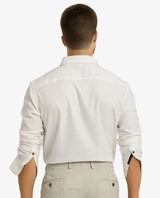 Men's White Casual Regular Fit Solid Full Sleeves Shirt