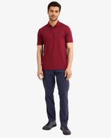 Men's Red Casual Regular Fit Solid Half Sleeves Polo Tshirt