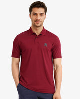 Men's Red Casual Regular Fit Solid Half Sleeves Polo Tshirt