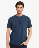 Men's Blue Casual Regular Fit Printed Half Sleeves Tshirt