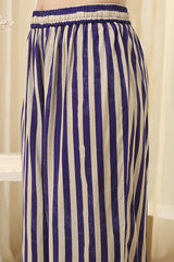 Women's Blue Festive Three Quarter Sleeves Co-ords Set