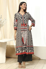 Women's Brown Festive Three Quarter Sleeves Co-ords Set