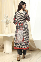 Women's Brown Festive Three Quarter Sleeves Co-ords Set