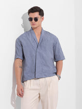 Men's Grey Casual Solid Half Sleeves Shirt