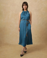Women's Blue Casual Sleeveless Dress