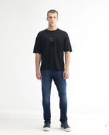 Men's Blue Casual Slim Fit Solid Jeans