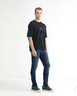 Men's Blue Casual Slim Fit Solid Jeans
