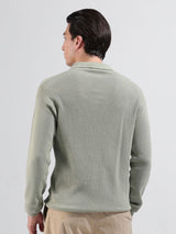 Men's Slim Fit Textured Polo Collar Tshirt