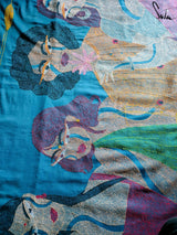 Women's Cotton Blue without Blouse Piece Saree