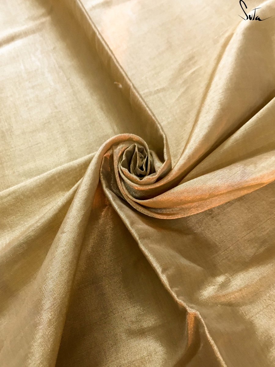 Women's Yellow Chanderi Silk Zari Saree
