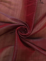 Women's Red Chanderi Silk Zari Saree