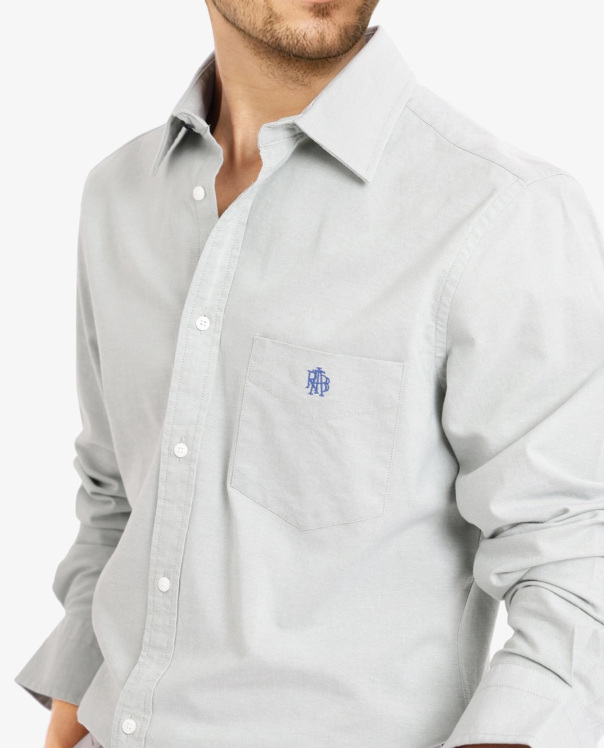 Men's Grey Formal Regular Fit Solid Full Sleeves Shirt