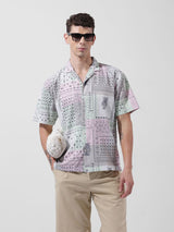 Men's Multicolor Casual Printed Half Sleeves Shirt