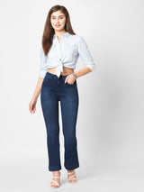 Women's Navy Casual Bootcut Jeans