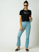Women's Blue Casual Regular Fit Jeans