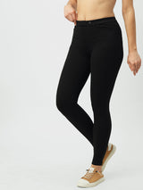 Women's Black Casual Skinny Fit Jeggings