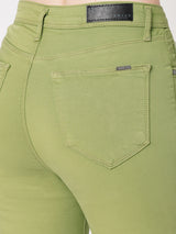Women's Green Casual Bootcut Jeans