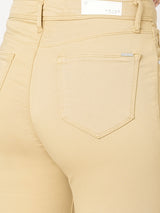 Women's Beige Casual Skinny Fit Jeans