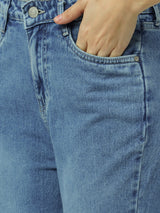 Women's Blue Casual Slim Fit Jeans