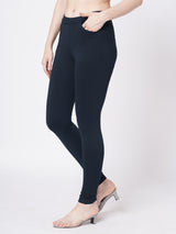 Women's Navy Casual Skinny Fit Jeggings