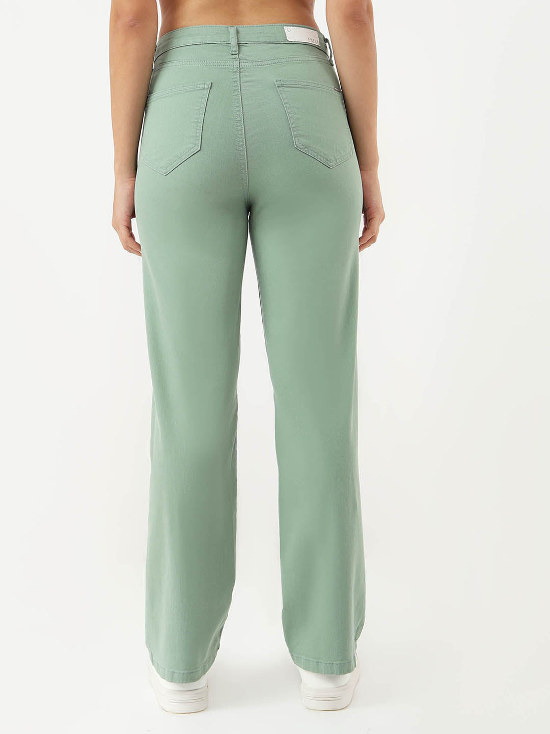 Women's Green Casual Regular Fit Jeans