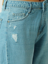 Women's Blue Casual Regular Fit Jeans